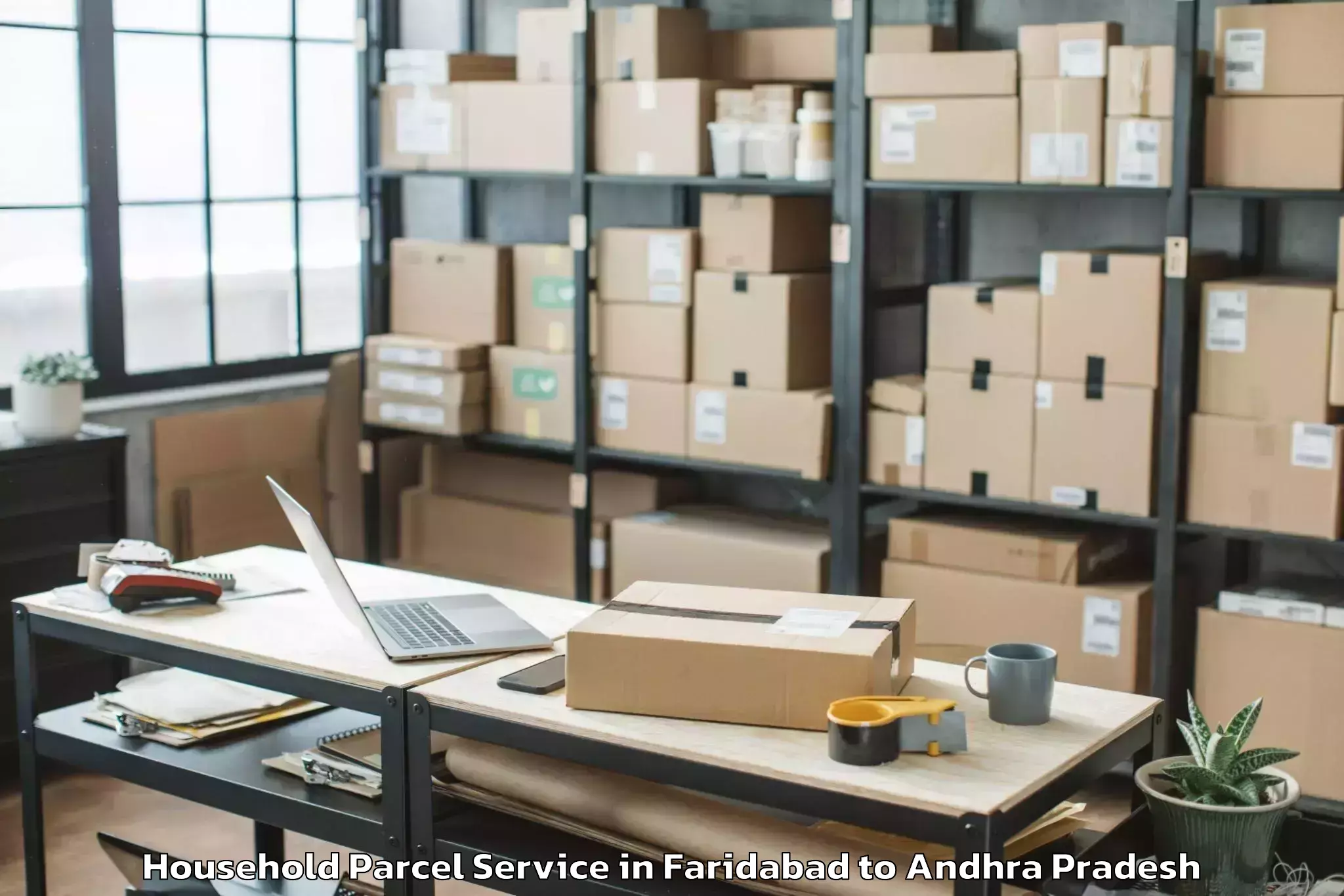 Easy Faridabad to Nuzendla Household Parcel Booking